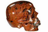 Realistic, Polished Mahogany Obsidian Skull #116331-4